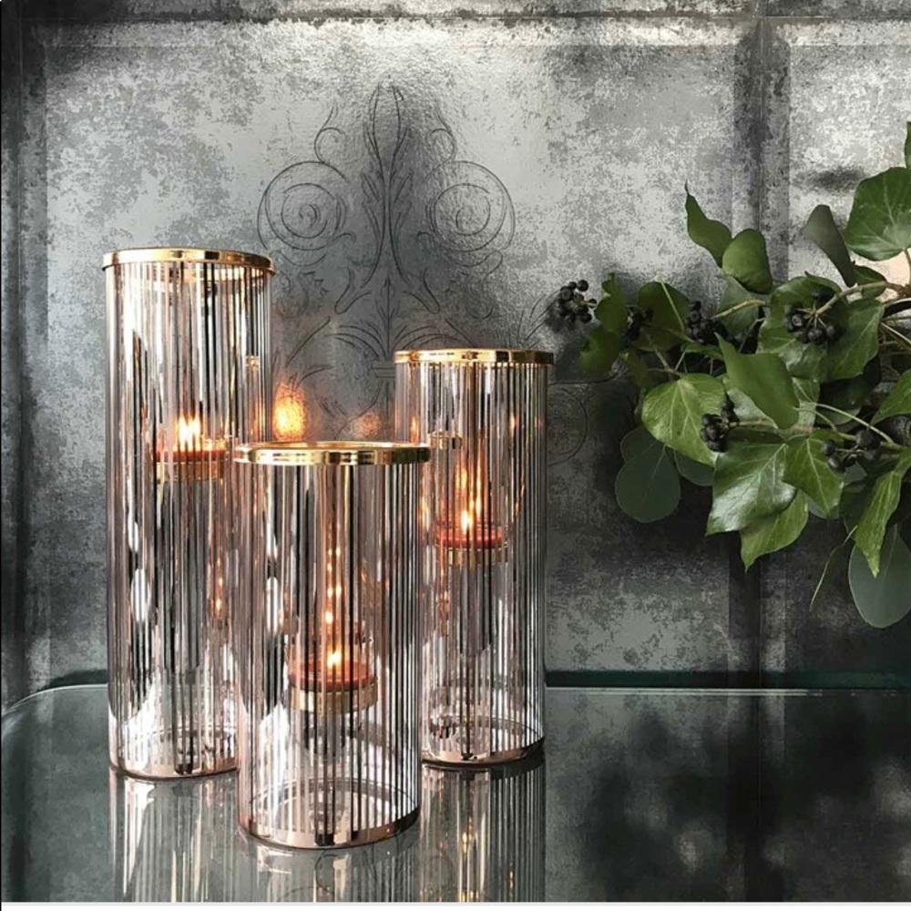 Pinstripe Glam Multi Tealight Holder - Picture 2 of 4
